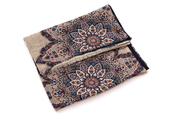 Double layer pure wool scarf