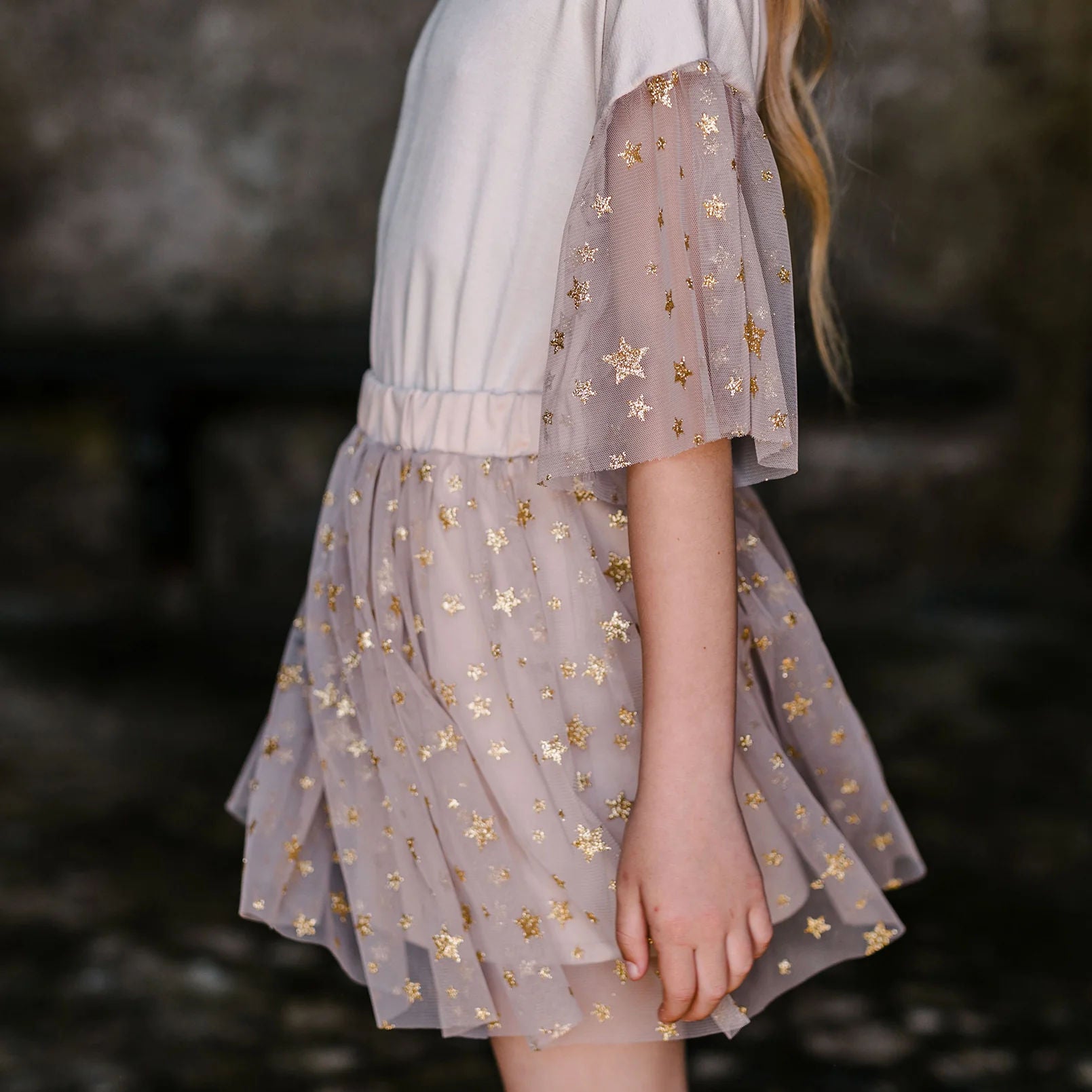 TULLE SKIRT WITH GLITTER STARS