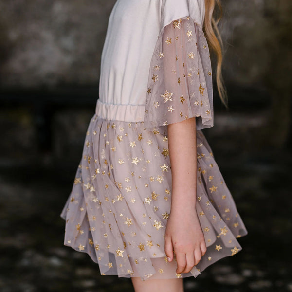 TULLE SKIRT WITH GLITTER STARS