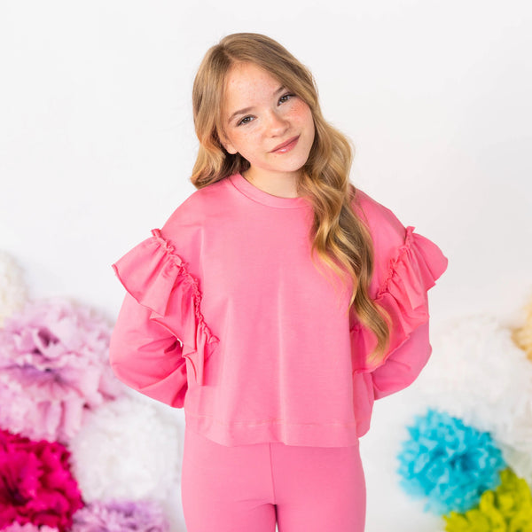 SWEATSHIRT WITH RUFFLES