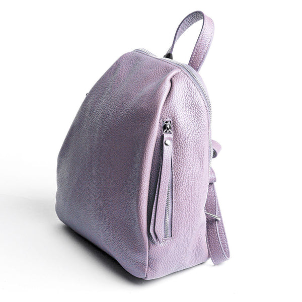ZIP AM - Dollar Leather Backpack Purple