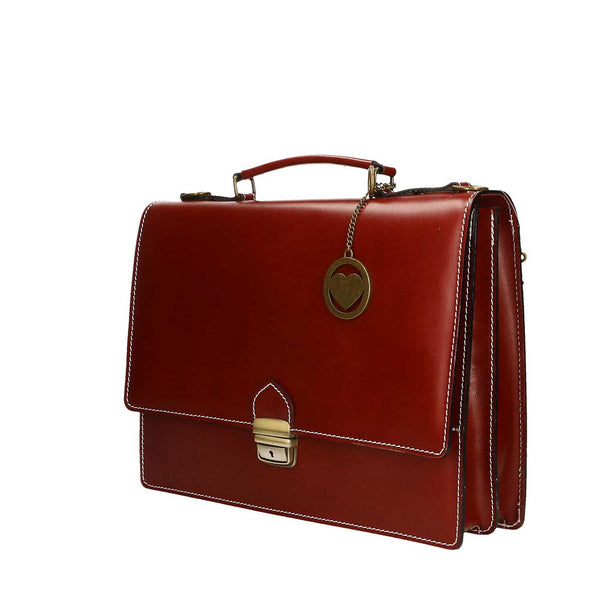 Men's Leather Briefcase, Briefcase, Document Holder - 38x28x12 cm - 7003 