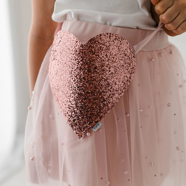 GLITTER HEART BAG