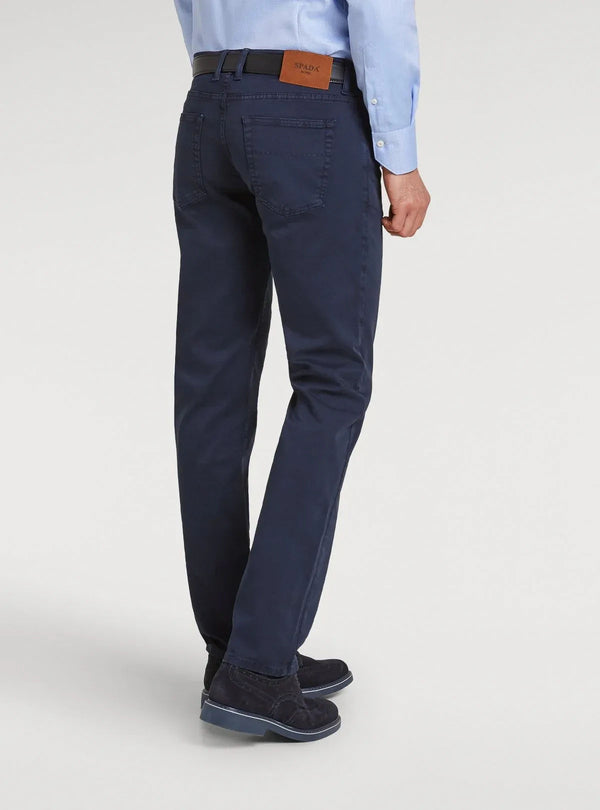 Pantalone 5 tasche in gabardine di cotone