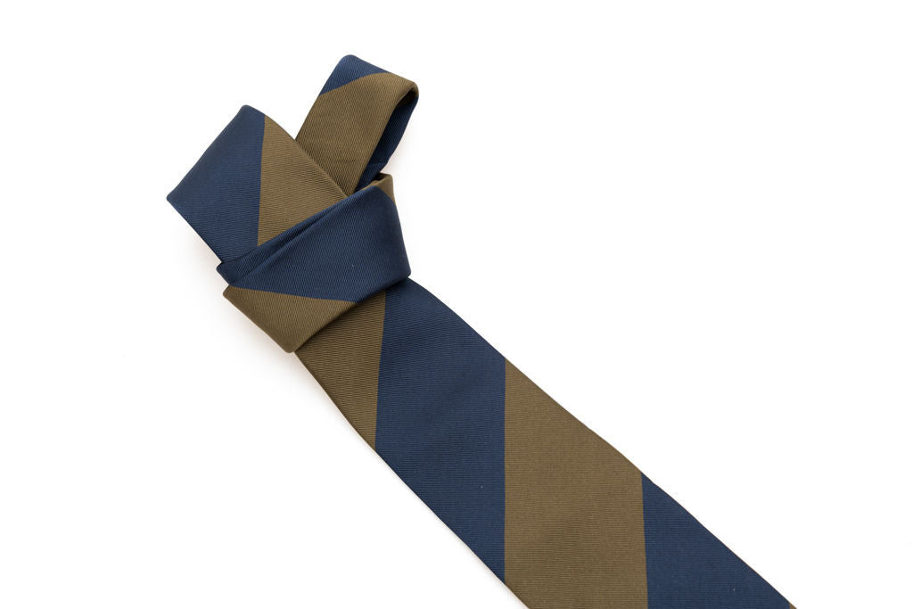 Blue and green striped tie