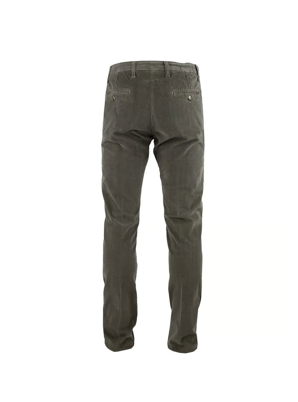 MICRO CHECKED PATTERN TROUSERS