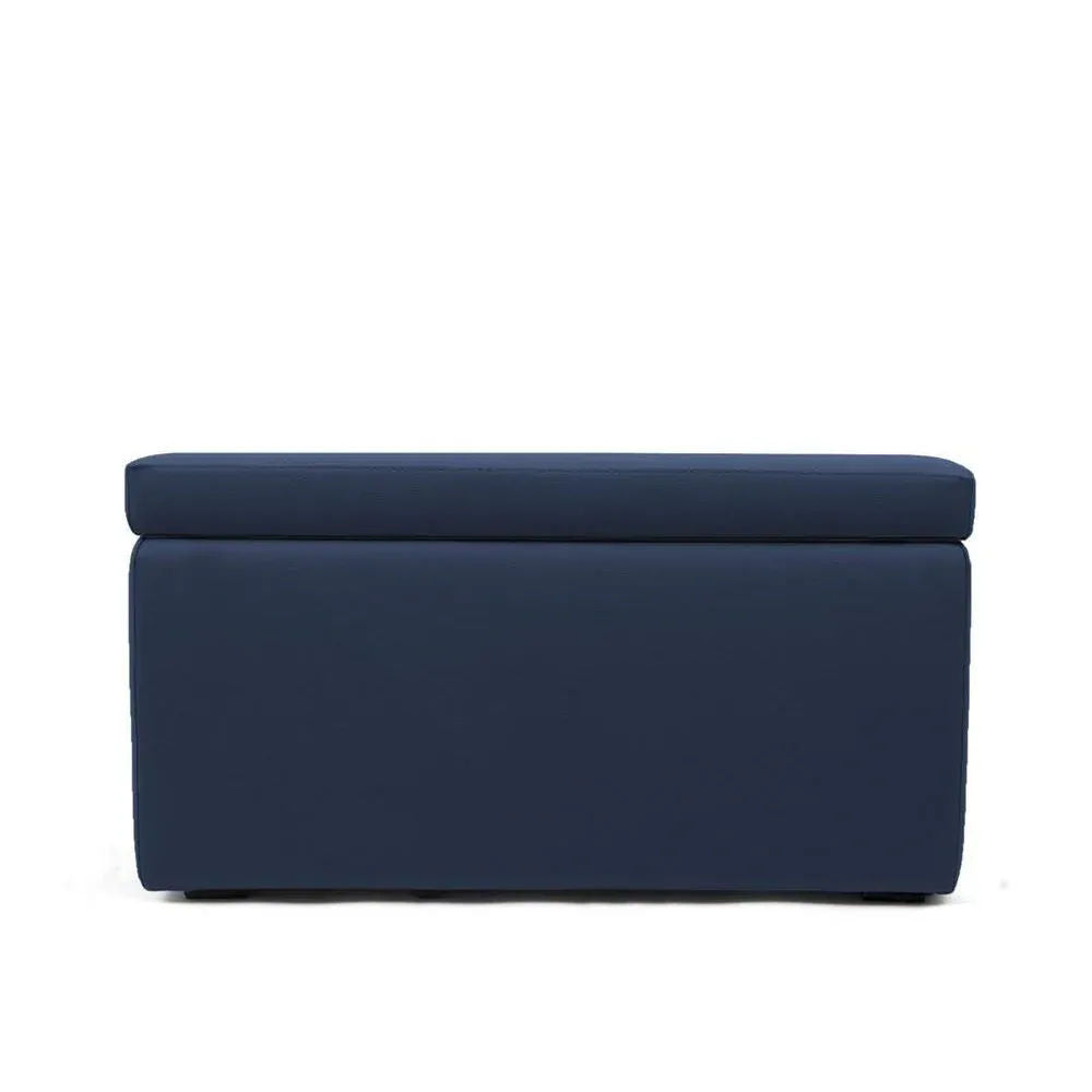 PANDORA 84 ECO, Rectangular Pouf Container in Eco-leather 84x42 h42