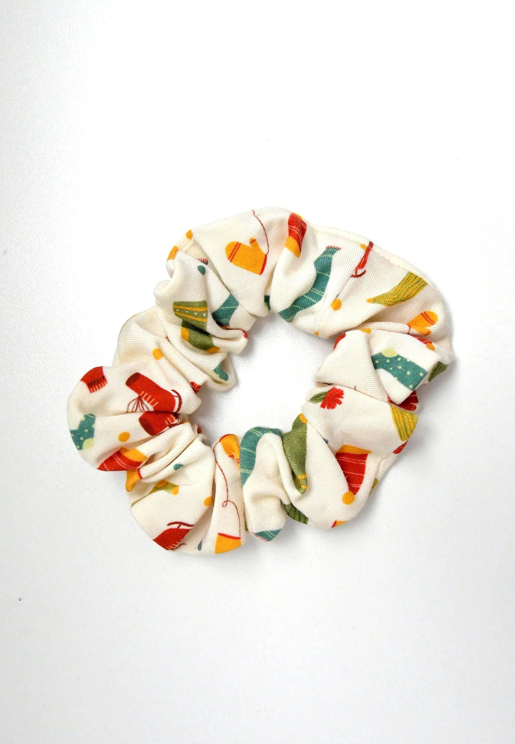 Chouchou (scrunchie) in bamboo - Brrr it's cold! - Blue balloon