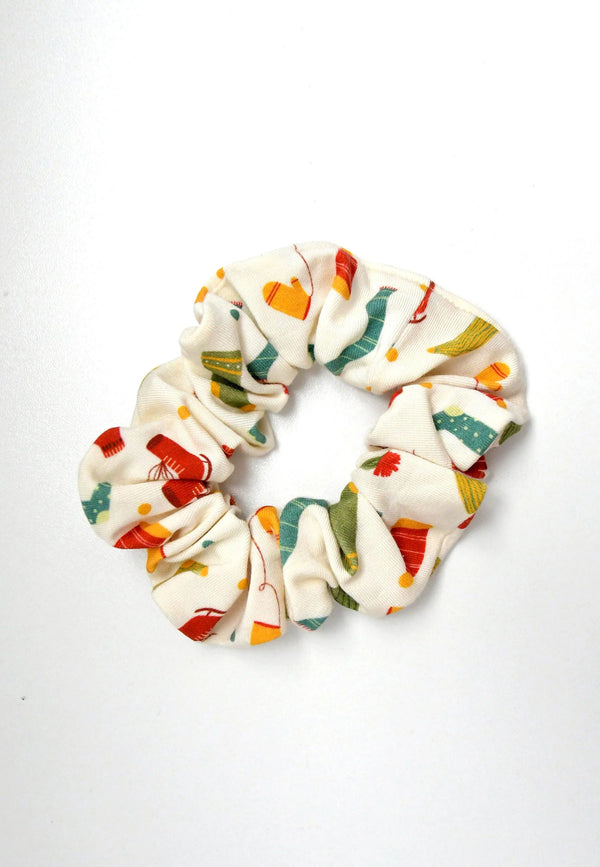 Chouchou (scrunchie) in bambù - Brrr che freddo! - Palloncino blu