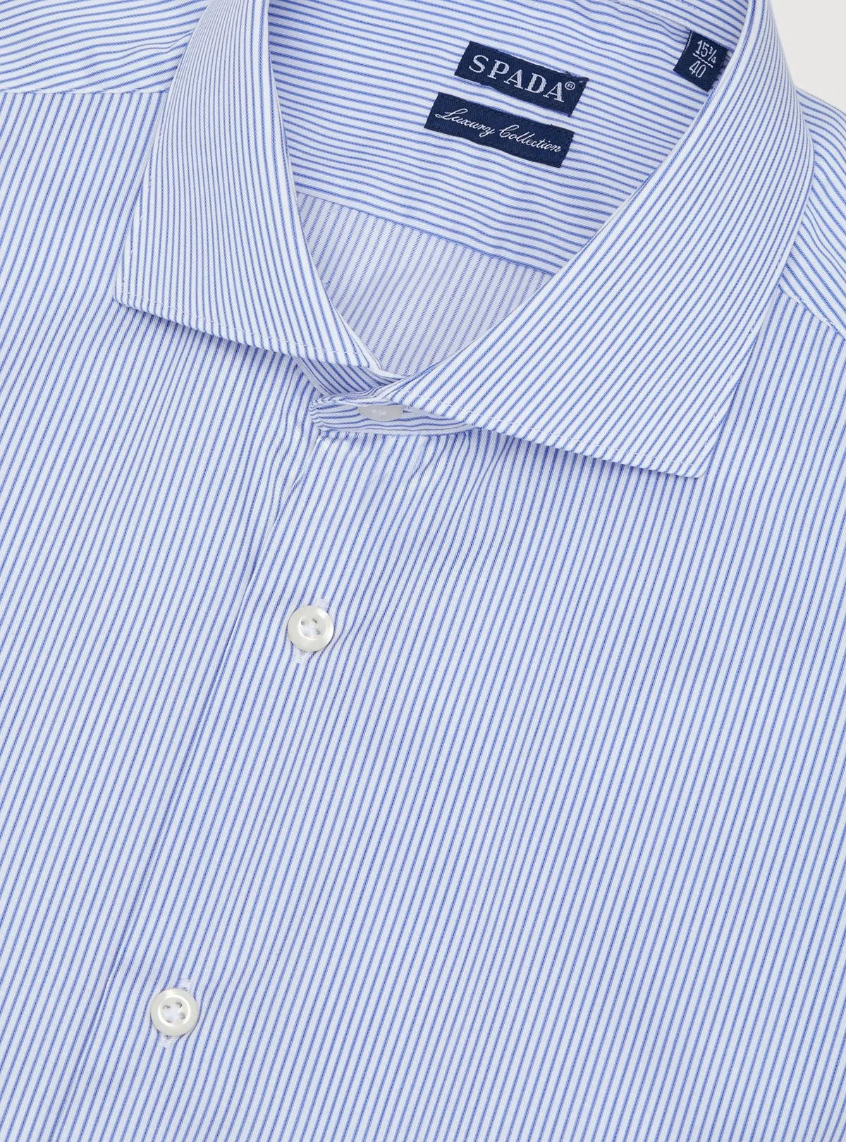 Camicia in cotone a riga stretta