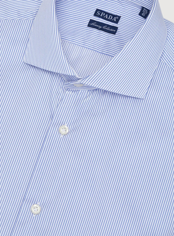 Camicia in cotone a riga stretta