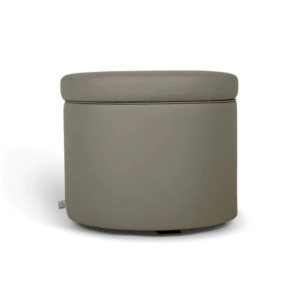 PANDORA 50 ROUND ECO, Pouf Contenitore Ecopelle Rotondo 50 h42