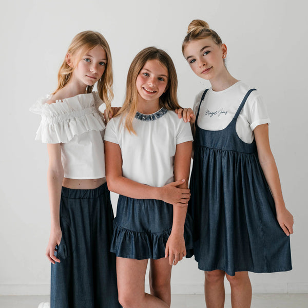 ABITO EFFETTO JEANS CON T-SHIRT