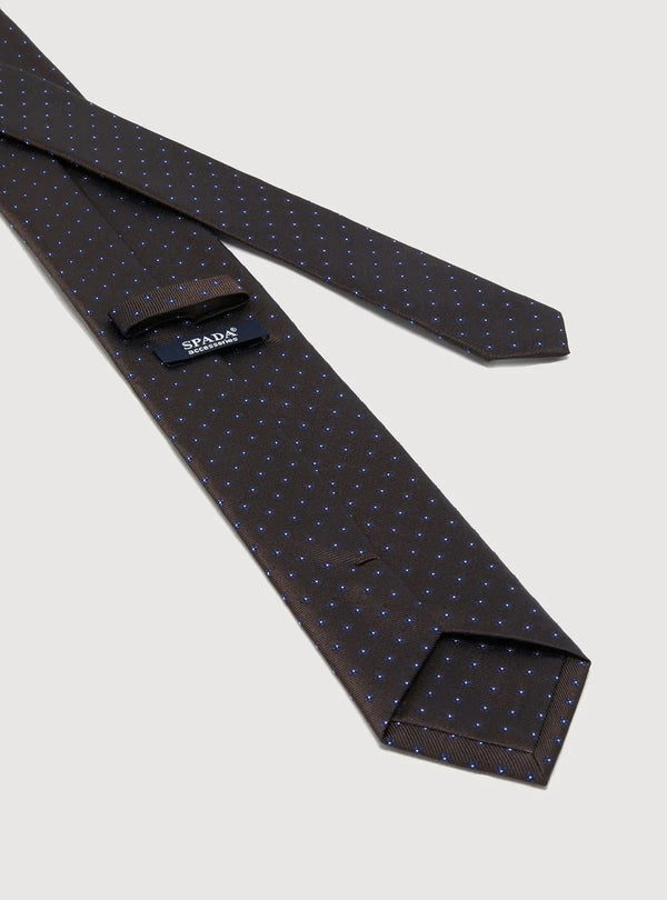 Patterned silk tie