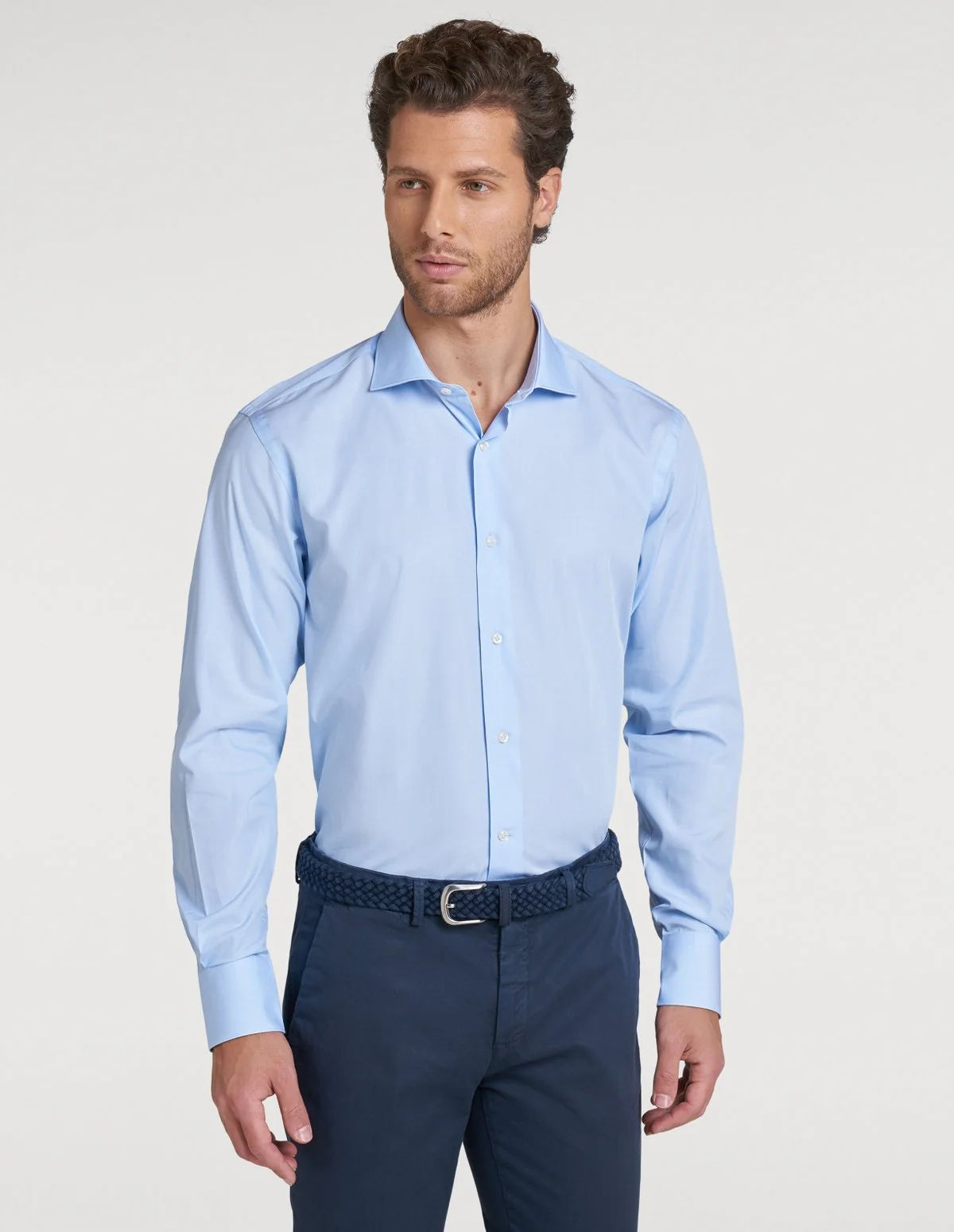 Camicia fil a fil in cotone