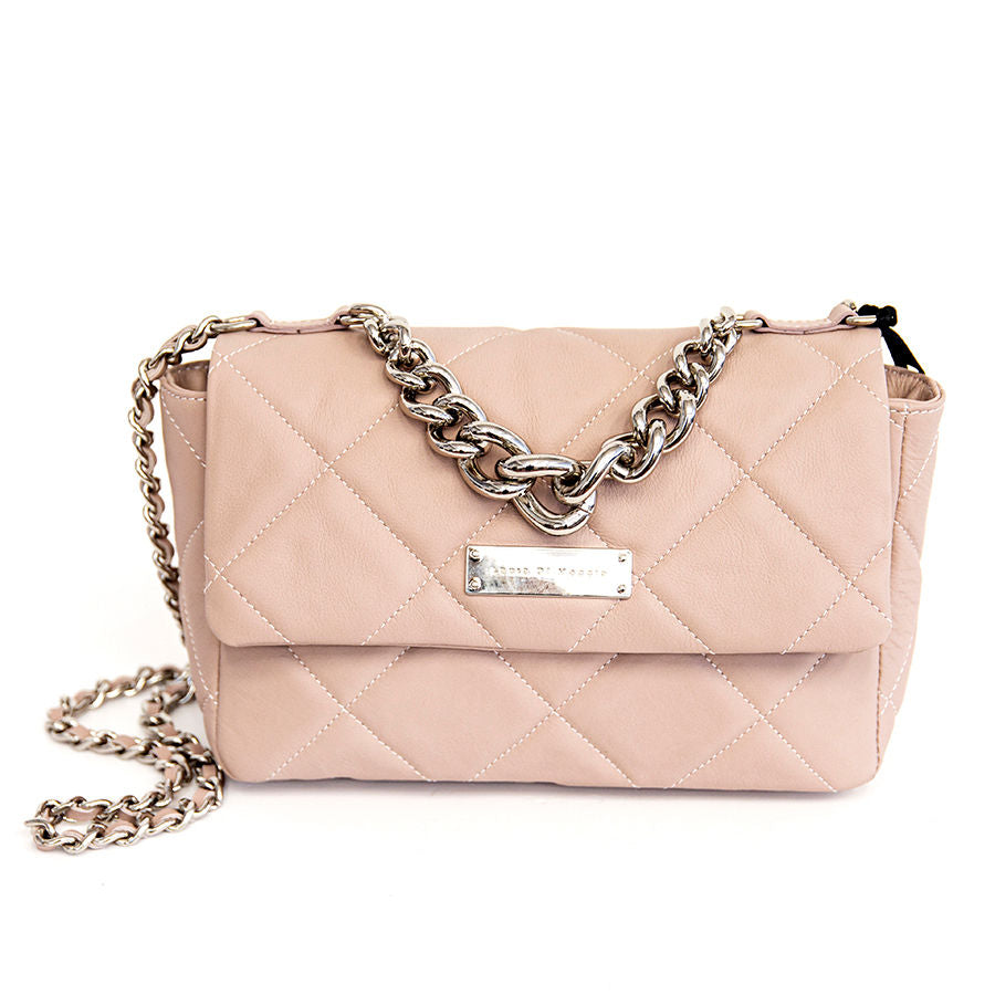 EDITH - elegant quilted bag in powder