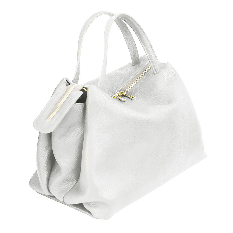 EMMA BIG - Bauletto in pelle nappa ghiaccio