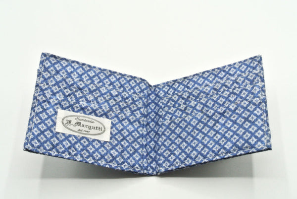 Light blue card holder pure silk