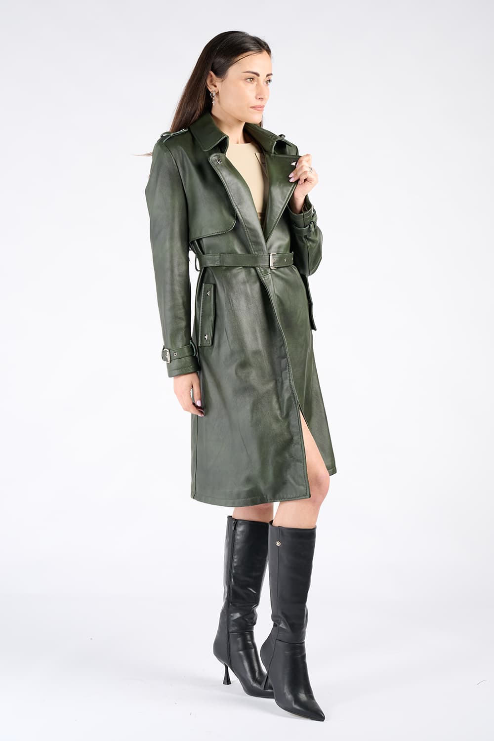 Studded Trench Coat