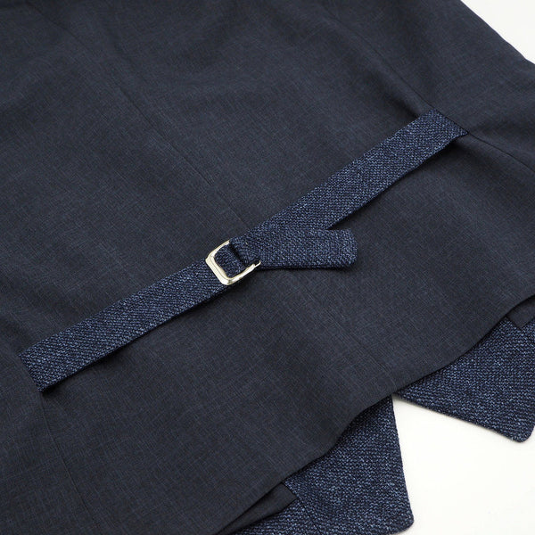 Blue vest with lapels