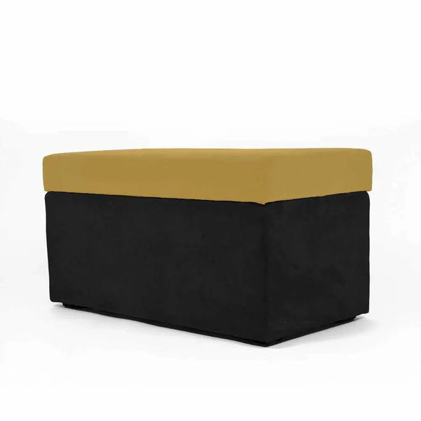 PANDORA 84 MF SWING, Rectangular Microfiber Storage Pouf with Wheels 84x42 h42
