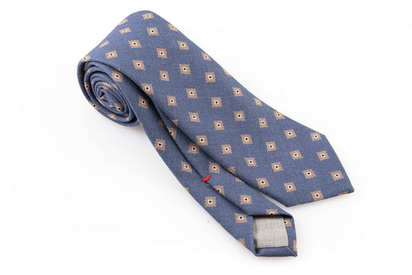 Pure wool denim tie