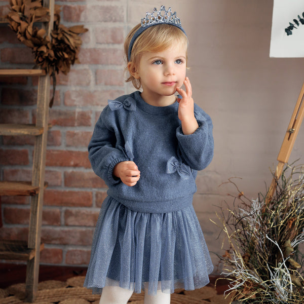 ASYMMETRIC GLITTER TULLE SKIRT