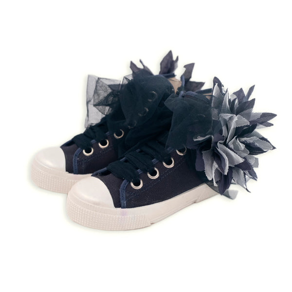 HIGH SNEAKER IN CANVAS WITH FLOWER