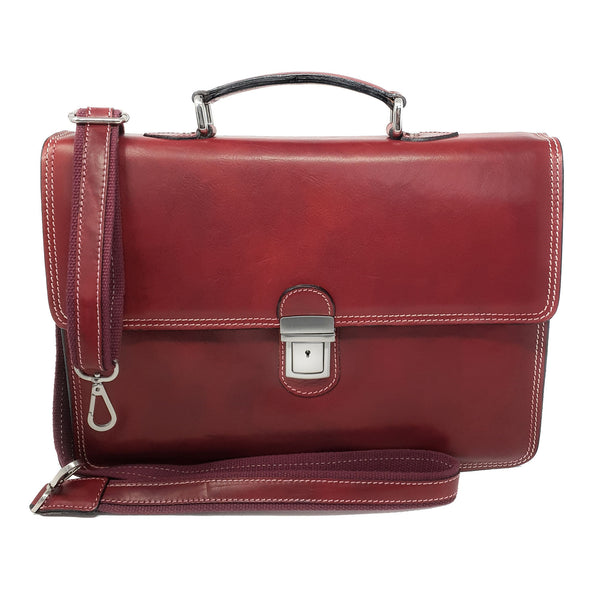 24 Hour Work Bag Men's Document Holder Leather Briefcase - 39x29x8 Cm - G904 