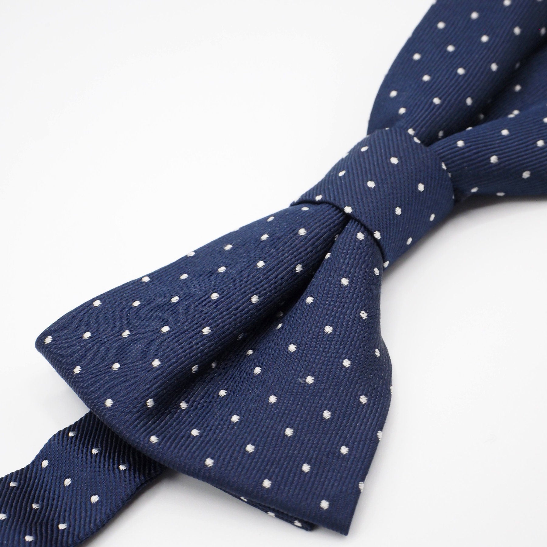Elegant micro-polka dot bow tie