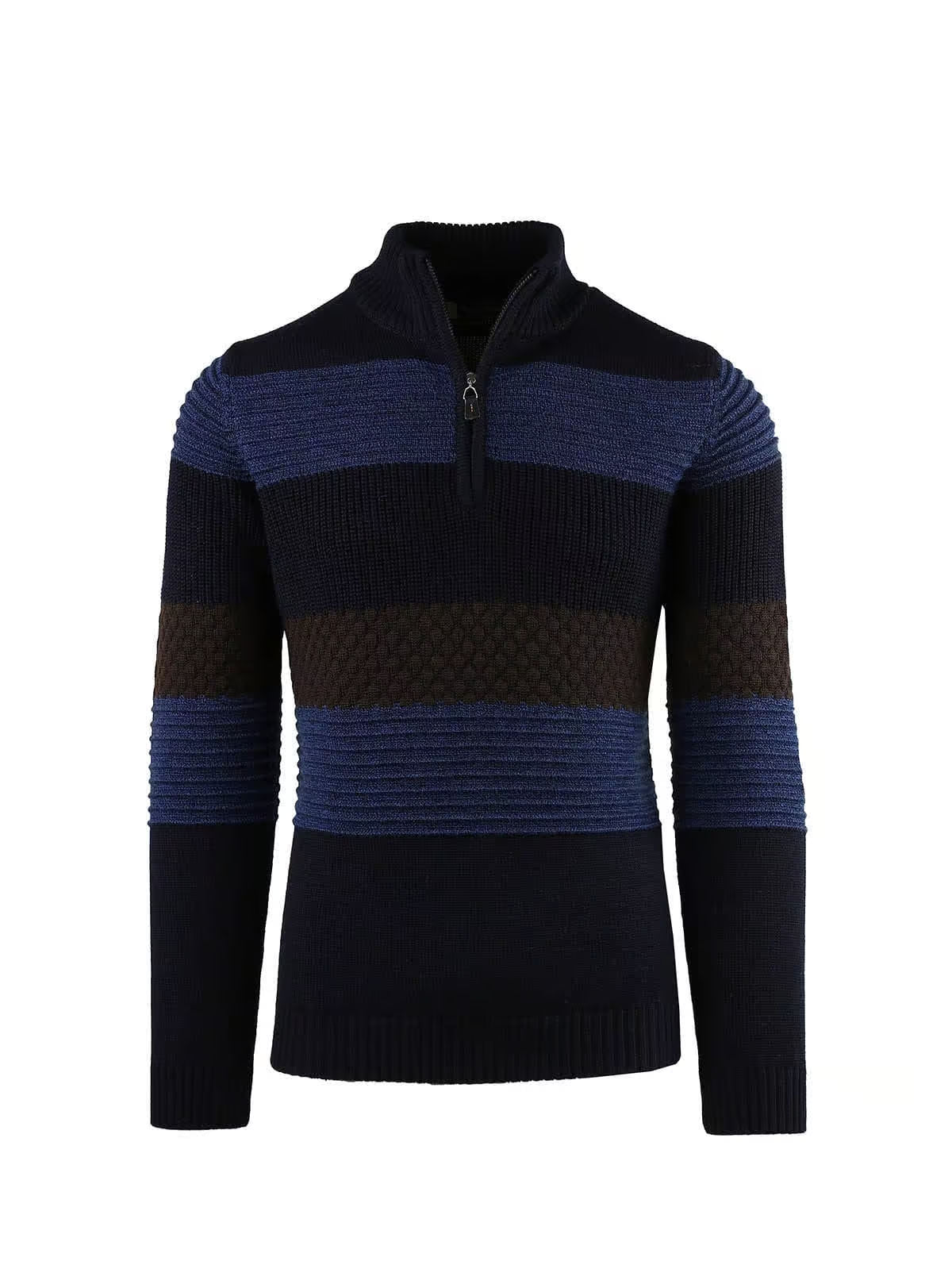 SERAFINO HALF ZIP EMBOSSED WORKMANSHIP