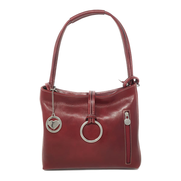 Women's Shoulder Bag in Soft Genuine Leather Made in Italy - 33x26x11 Cm - G095 