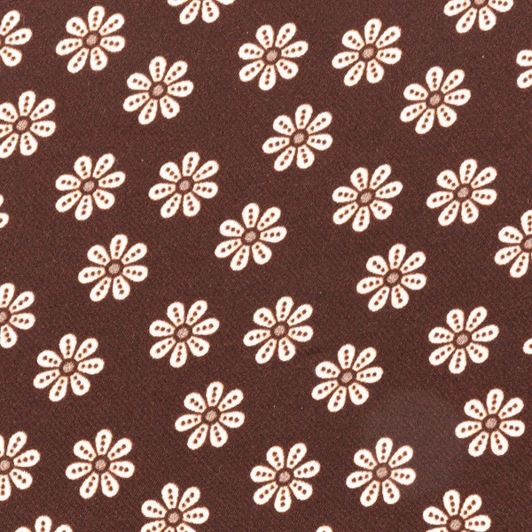 Brown card holder in pure silk