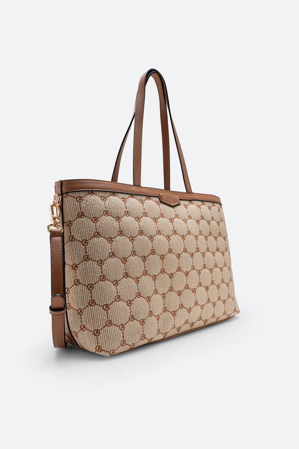Shopping Bag Ada Straw Large Tan
