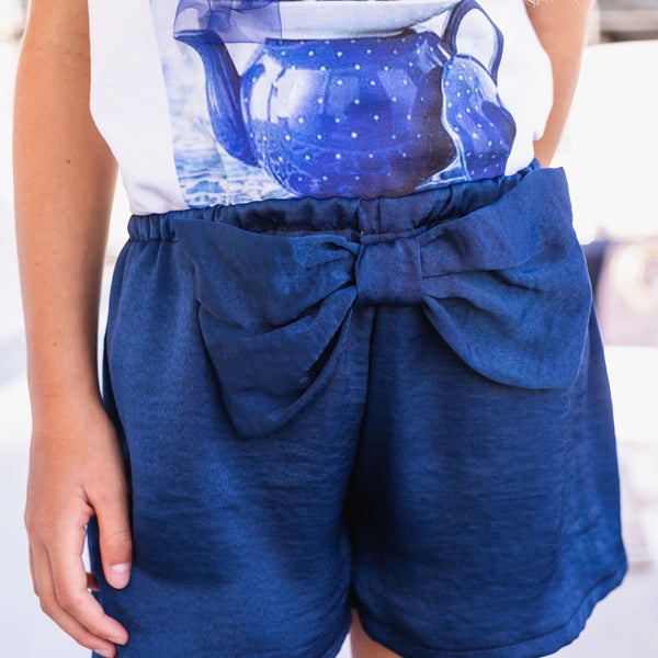 CULOTTE IN HAND SILK MAXI BOW