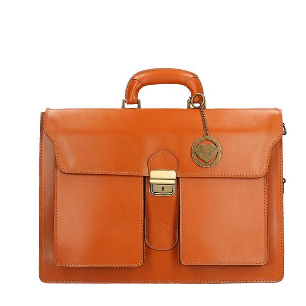 Men's Leather Briefcase Document Bag - 39x30x18 cm - 7001 