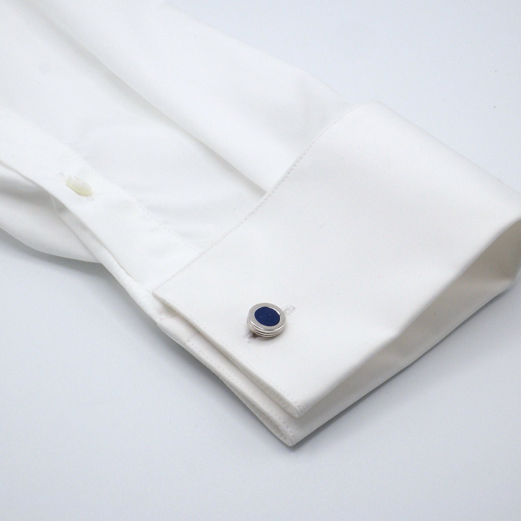 Gemelli blu rotondi eleganti