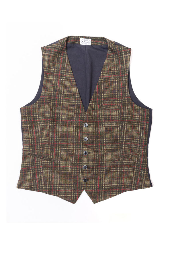 Green tartan vest