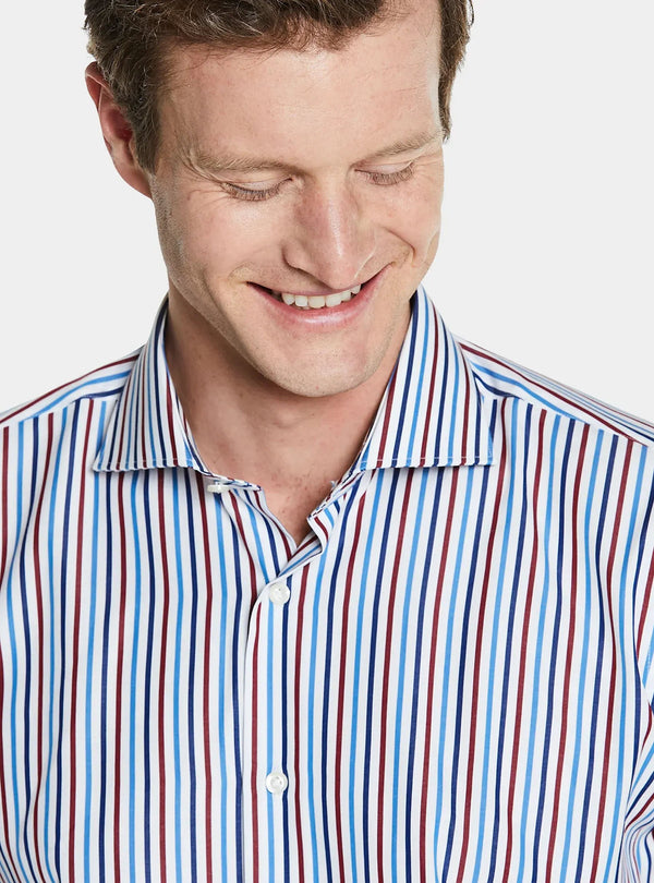 Multi-colored striped cotton shirt