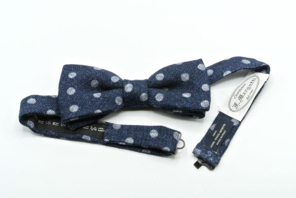 Pure wool polka dot bow tie