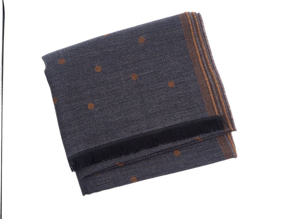 Double-faced pure wool scarf