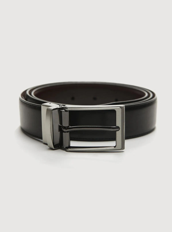 Cintura in pelle double face.