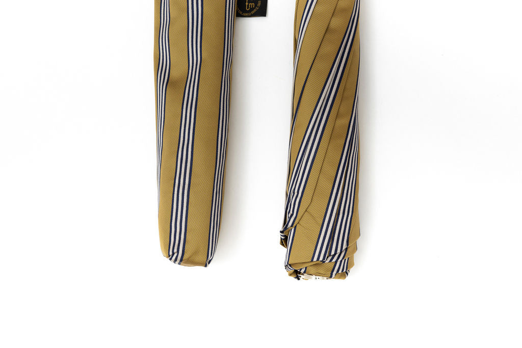Mario Talarico golden folding umbrella with bamboo handle