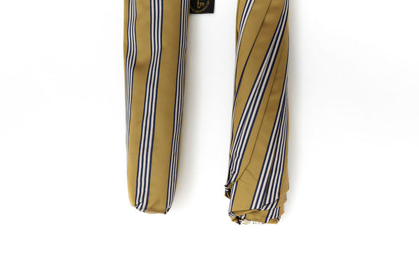 Mario Talarico golden folding umbrella with bamboo handle