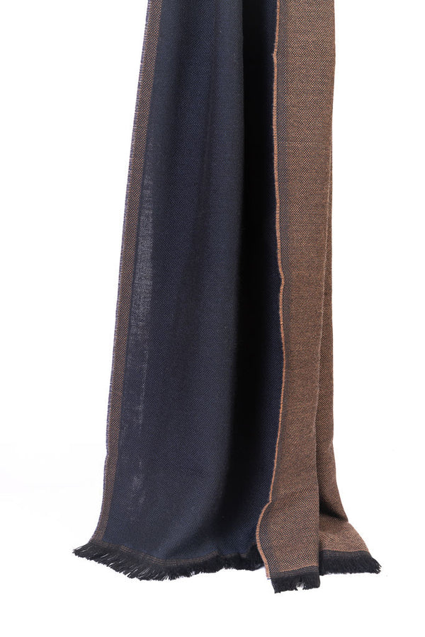 Double-sided scarf in pure wool 