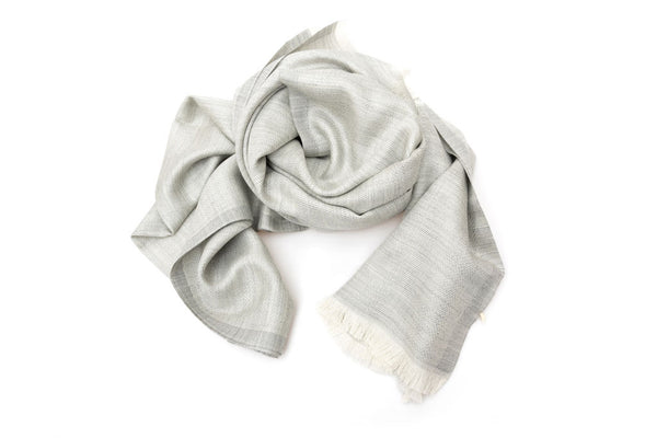 Sciarpa grigia cashmere misto seta