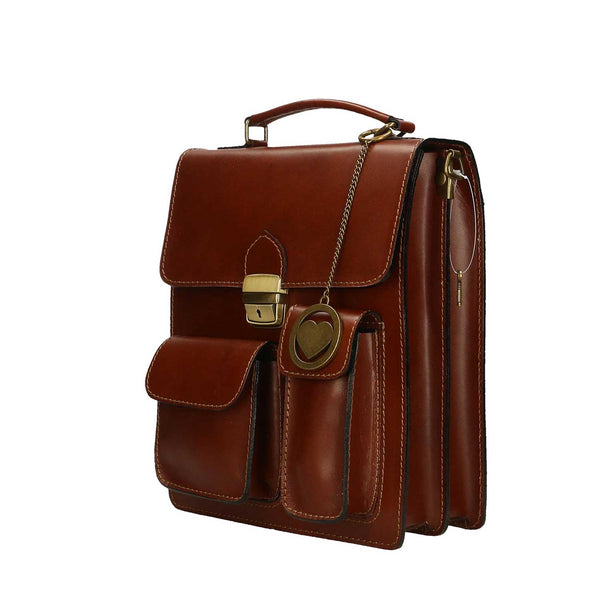 Business bag, men's leather bag - 27x32x10 cm - 7013 
