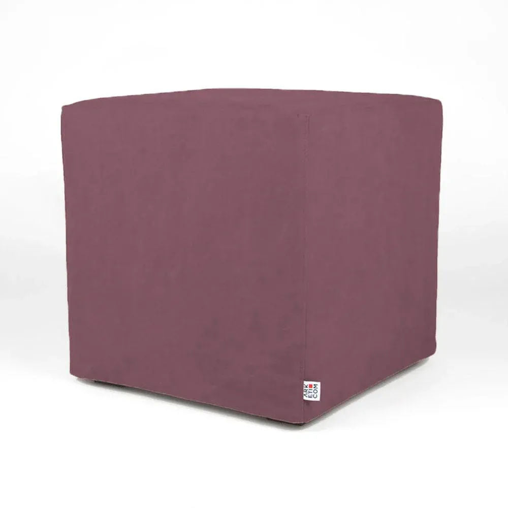 CUBE 55 | Cotton Footstool Pouf with Feet