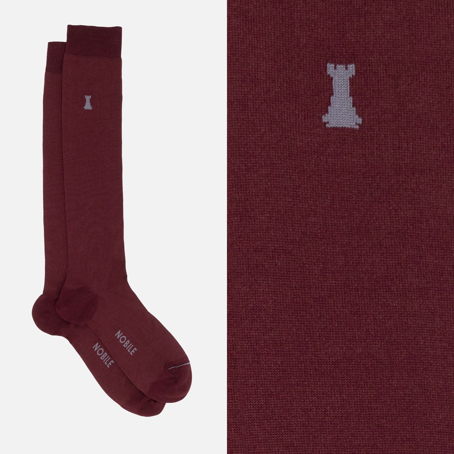 Federico II - Long solid color sock
