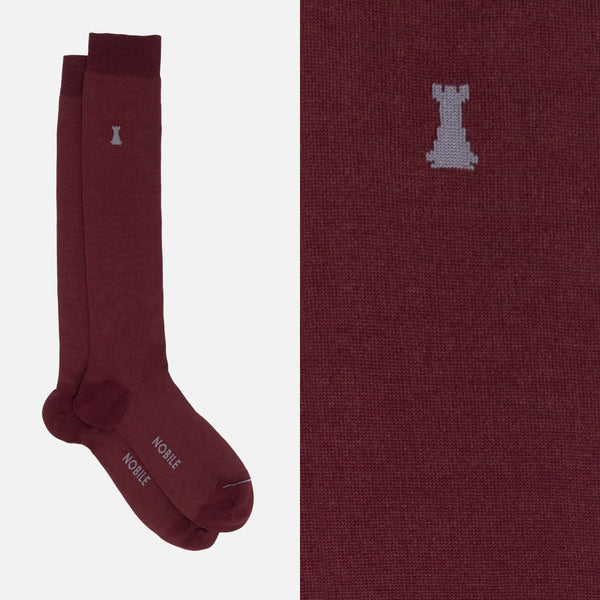 Federico II - Long solid color sock